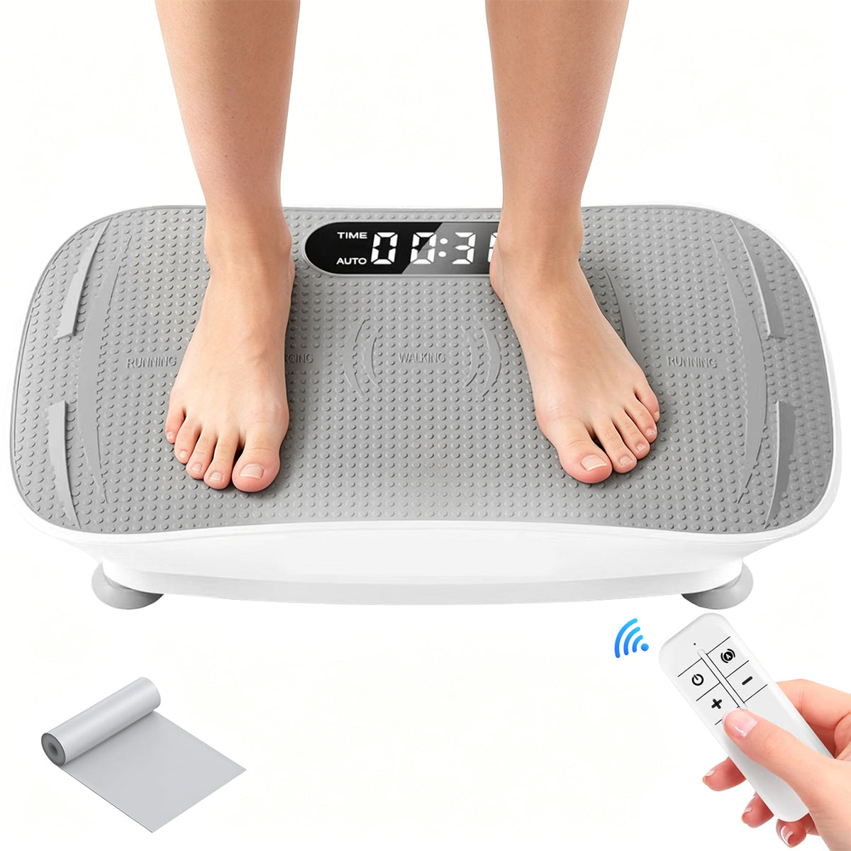 Vibration Plate Exercise Machine with LED Touch Screen & Bluetooth Speaker, Whole Body Vibration Fitness Platform with Multiple Modes