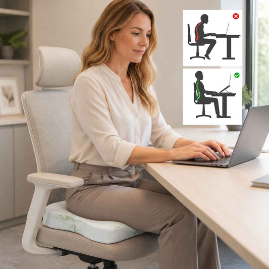 Ergonomic Memory Foam Seat Cushion (45x35x7cm)