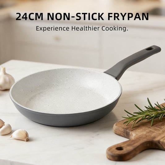 CLEVINGER 24CM NON-STICK FRYPAN(white and grey)