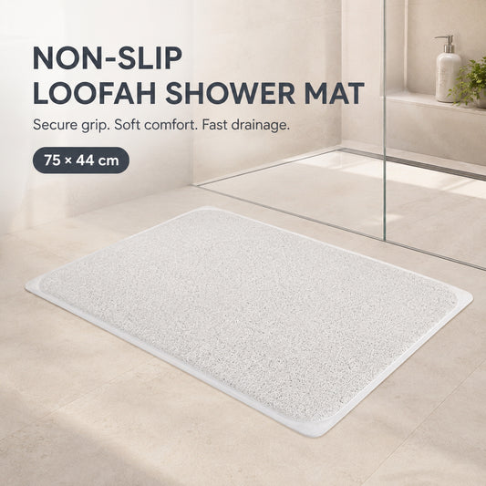 Non Slip Loofah Shower Bathtub Mat Bathroom Safe Mat Extra Large (75x44CM)