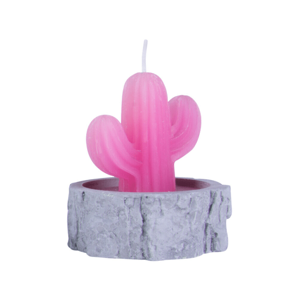 4 Pcs Simulation Plant Cactus Candle Tea Light Home Decor Table Tealight Mini