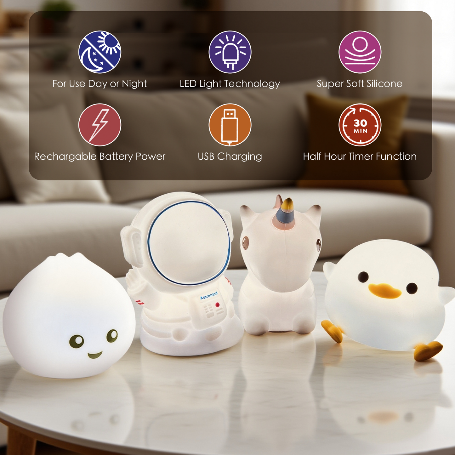 Squishy Cute Duck Night Light