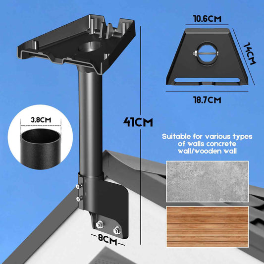 Roof & Wall Mount for Starlink Gen 3 Standard, 20° Tilt & 360° Swivel Adjustable Heavy-Duty Metal Bracket