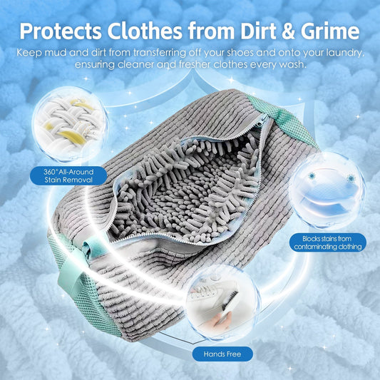 2 Pcs Portable Shoe Washing Bag