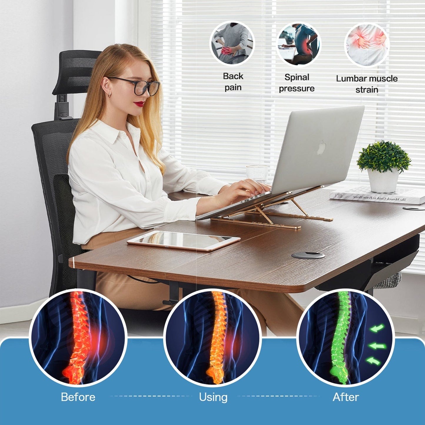 Bamboo Memory Foam Lumbar Support Cushion