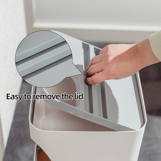 18L Stackable Plastic Kitchen Trash Bin Household Classification Storage Box