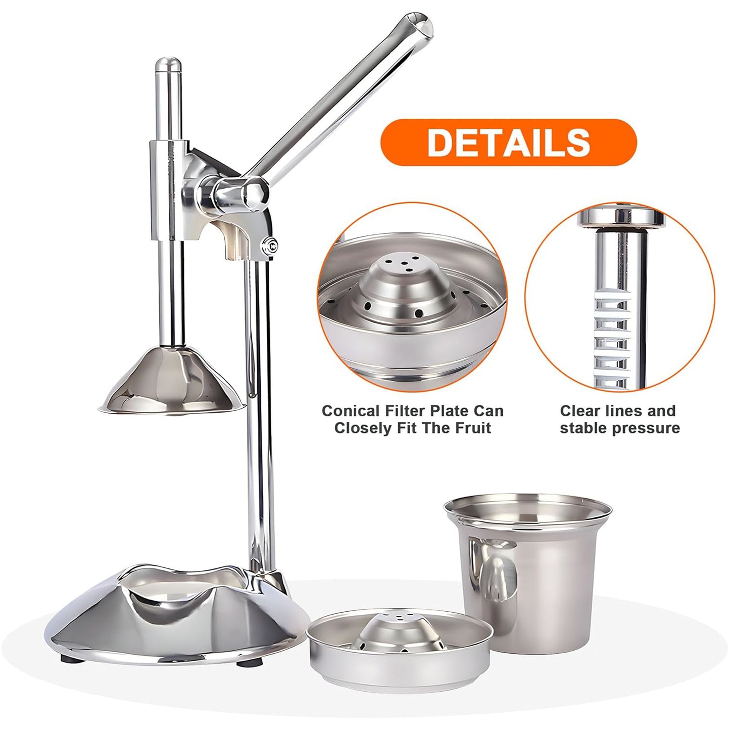 Manual Juicer Press Hand Press Citrus Juicer for Lemons, Limes & Oranges