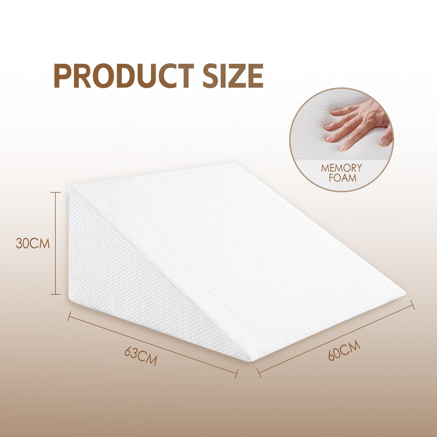 Clevinger Memory Foam Bed Wedge Back Support Pillow