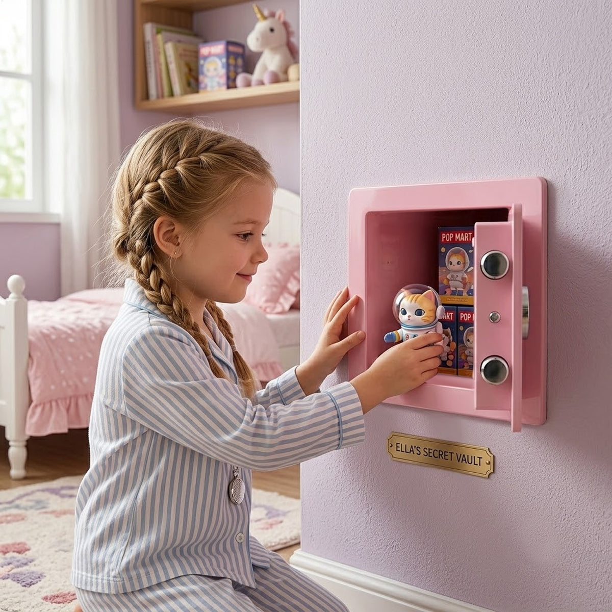 6.4L Digital Safe Box, Electronic Security Safe with Keypad & 2 Emergency Keys, Steel Cash & Valuables Lock Box for Home, Office & Hotel