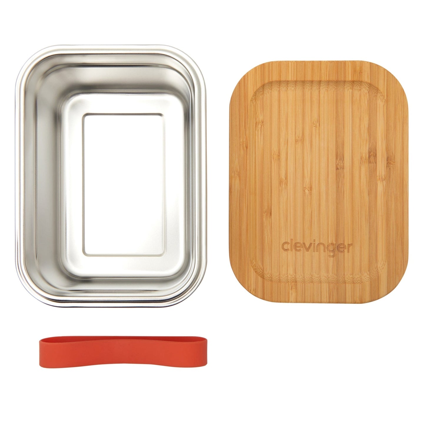 Clevinger Stainless Steel Bamboo Medium Lunch Box 800ml