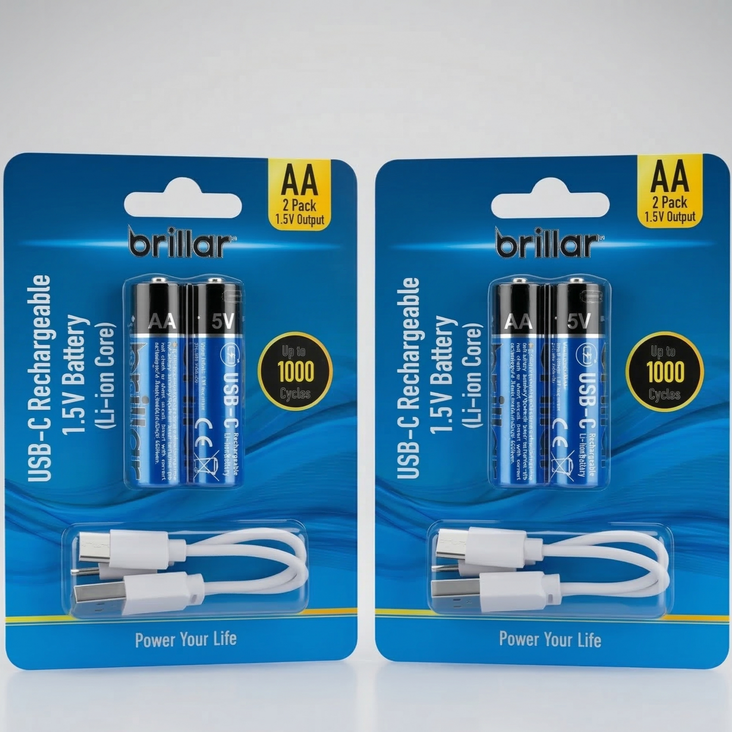 4 PCS AA USB Rechargeable LI-ION Battery