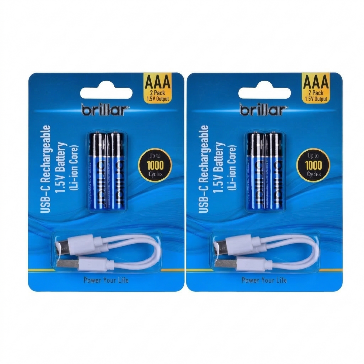 4 PCS AAA USB Rechargeable LI-ION Battery