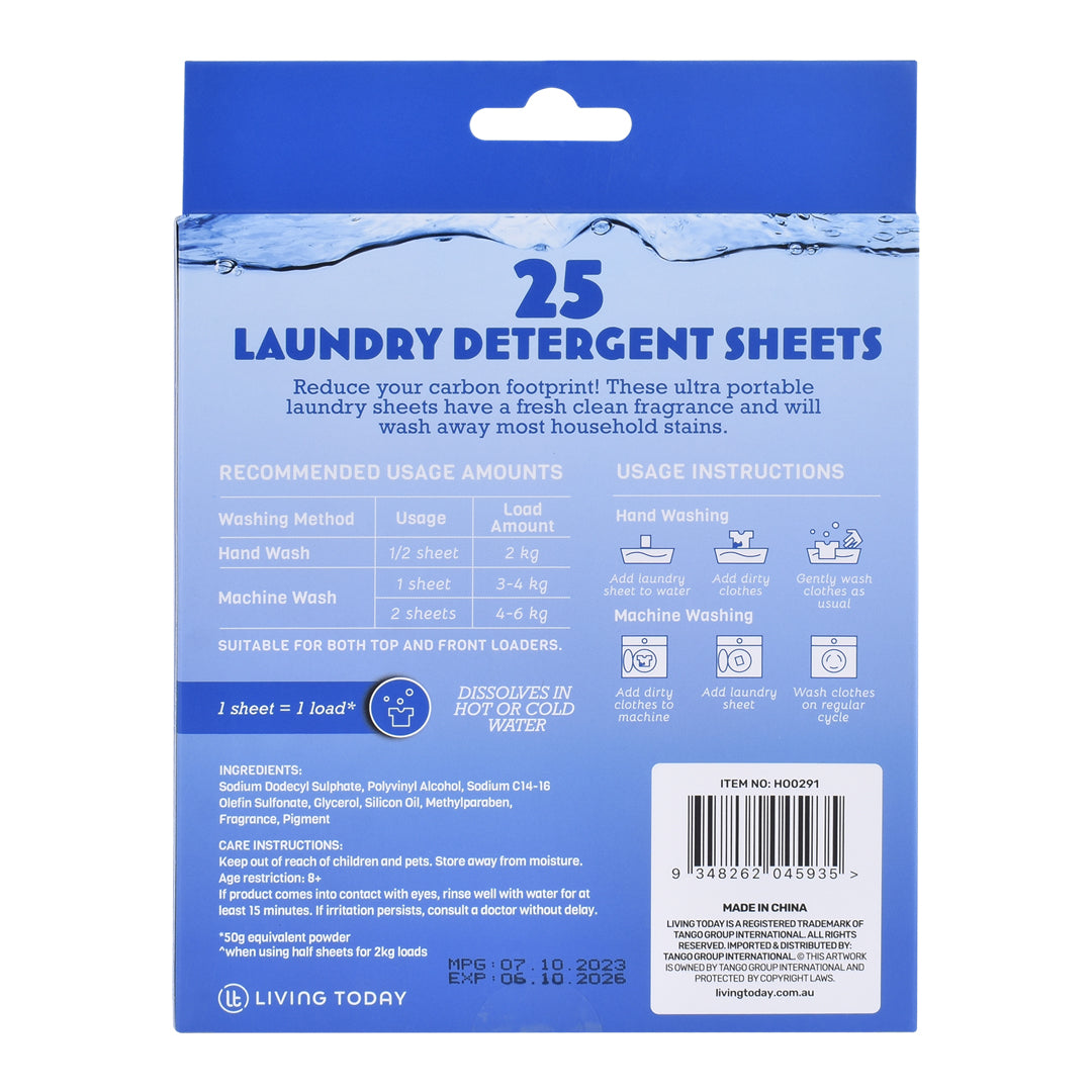 25 Pcs Eco-friendly Ultra Concentrated Laundry Detergent