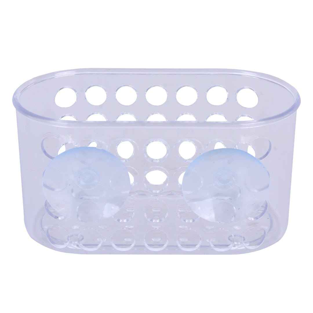 Small Shower Basket Soap Holder Kitchen Organizer with Suction Cups
