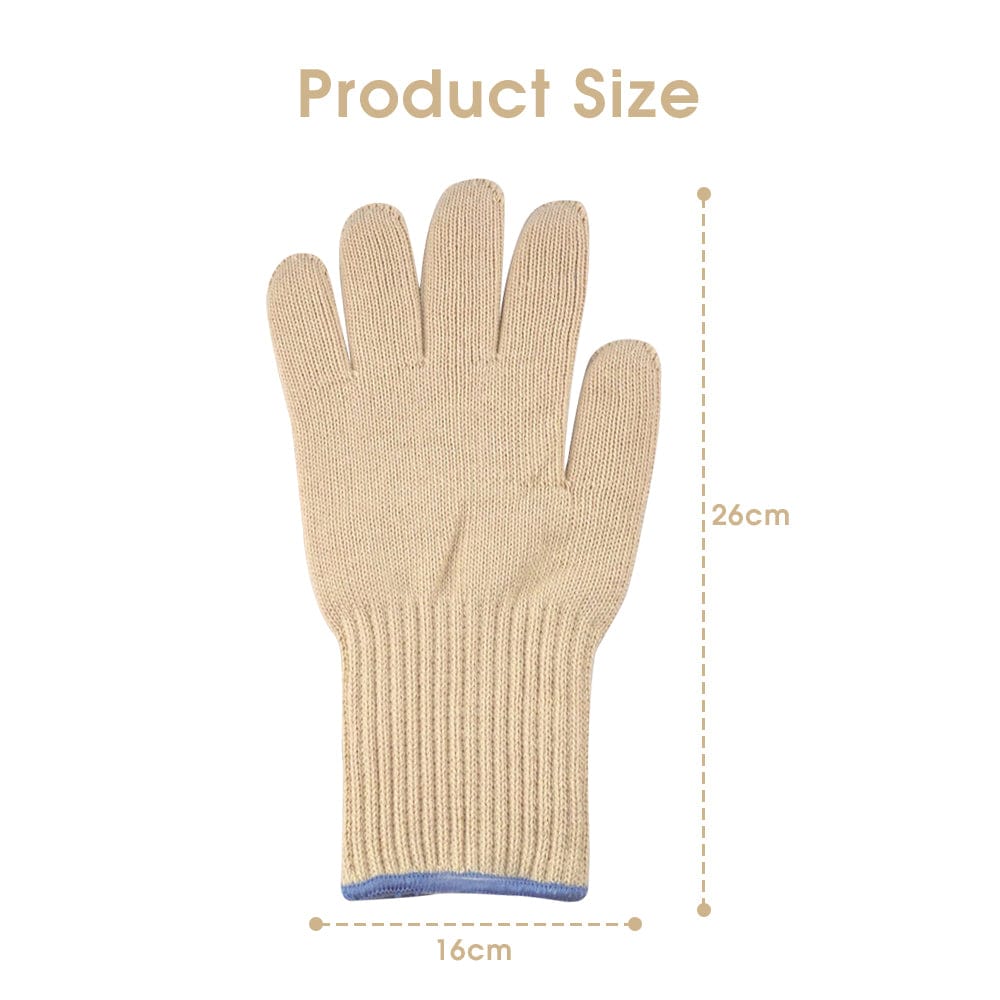 3 Pairs 5-Finger Oven Mitt BBQ Grill Gloves – Heat-Resistant, Non-Slip, Machine-Washable