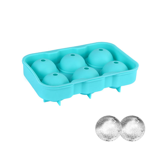 4 Pcs Silicone Easy Pop 6 Sphere Ice Cube Tray / 15 Grids Ice Cube Tray