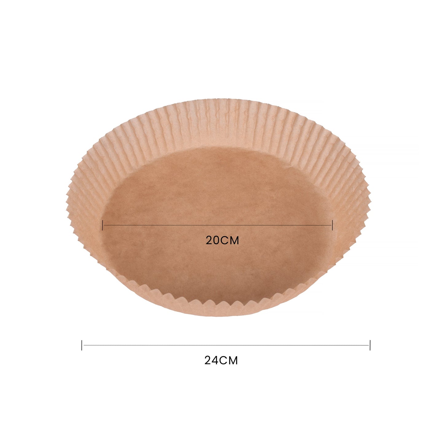 200 Pcs Disposable Unbleached Silicone Paper Dish Air-fryer Liner (100 large round + 100 large square)