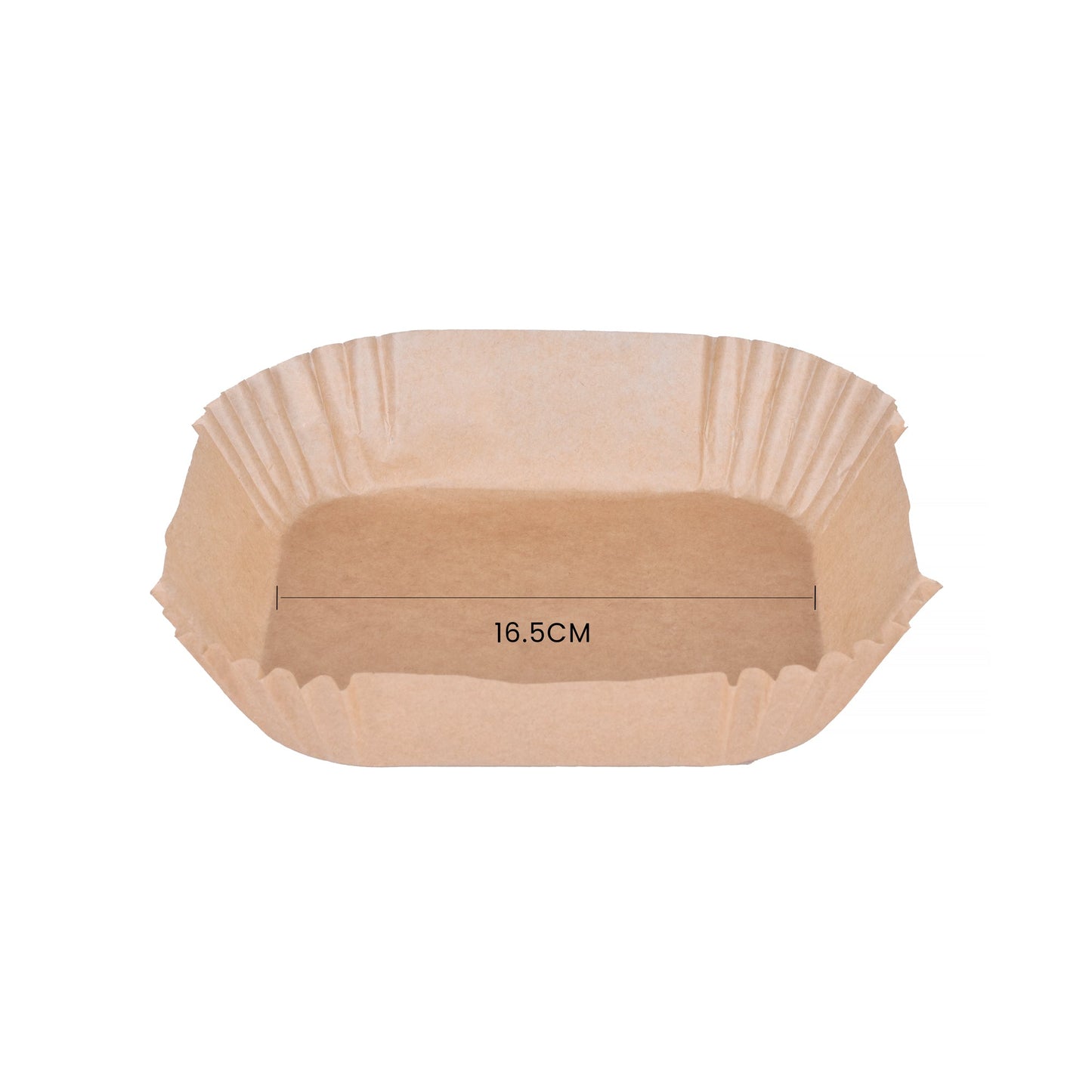 100 Pcs 16.5cm Square Disposable Unbleached Silicone Paper Dish Air-fryer Liner