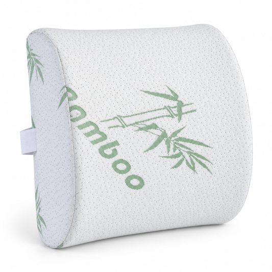 Bamboo Memory Foam Lumbar Support Cushion with Adjustable Strap — 2