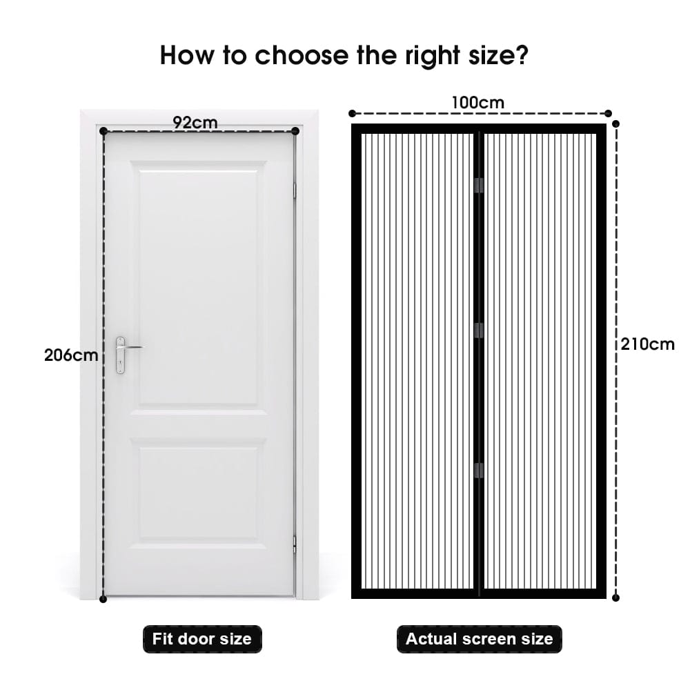 2 Pcs Instant Magnetic Fly Screen Curtain – Hands‑Free Insect Protection (210 × 100 cm)