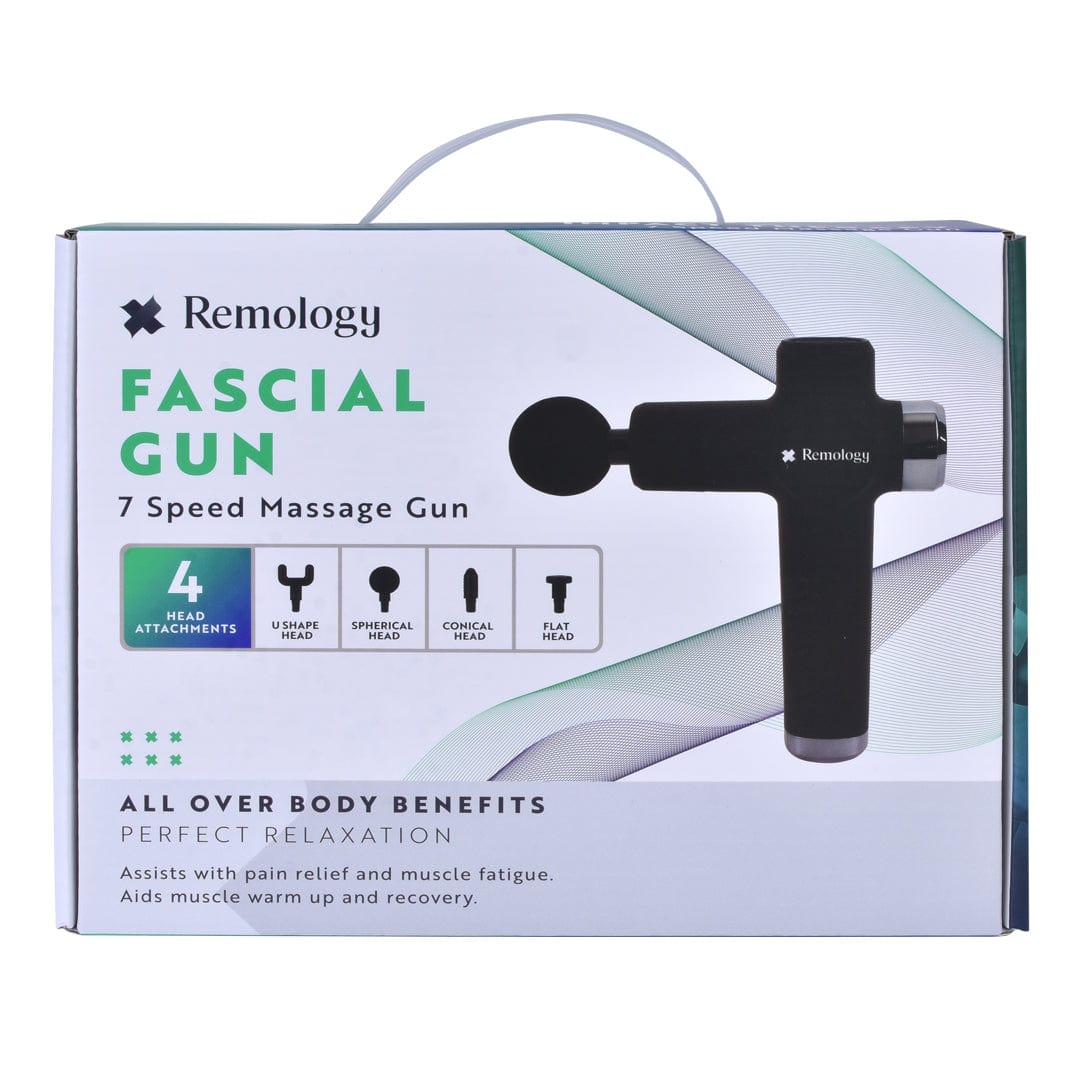 Remology Impact Therapy 7 Adaptive Speed USB-C Fascial Massage Gun with 4 Heads