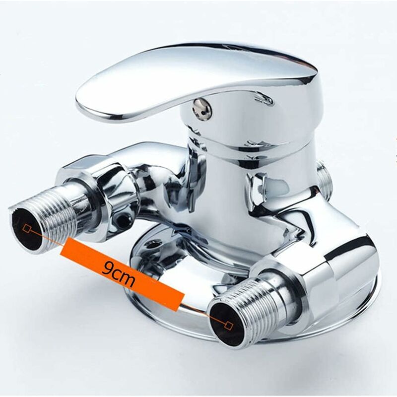 Brass Single Lever Wall Mounted Shower Mixer Tap For Bathroom Cold And Hot Water, Chrome