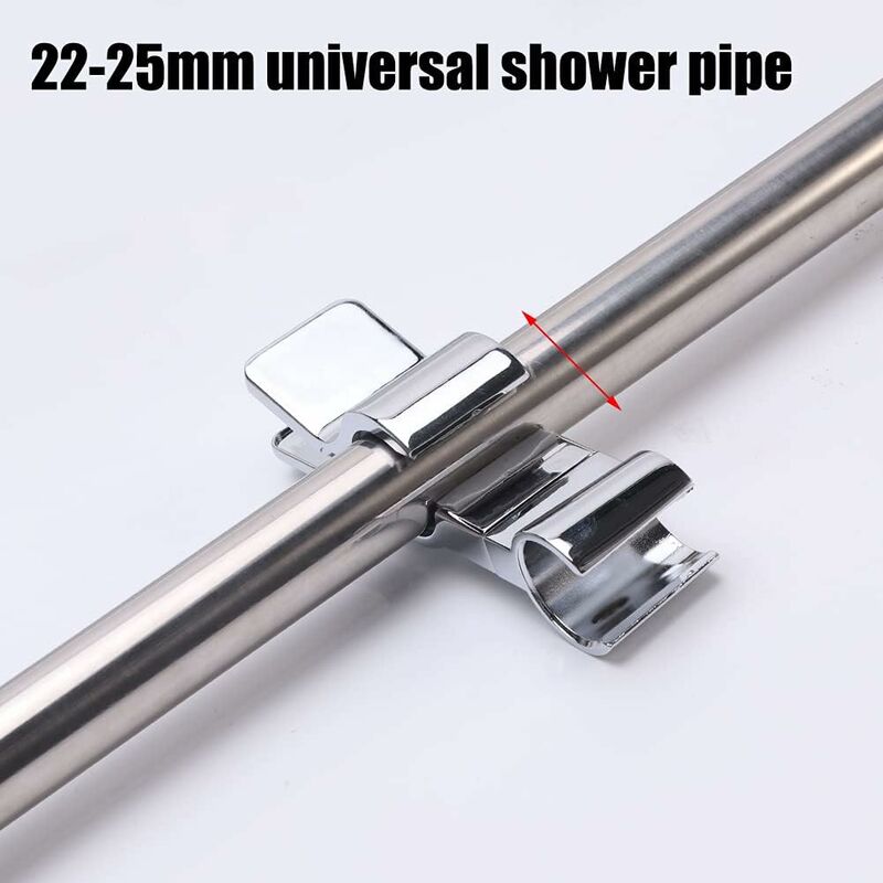 Shower Head Holder For Slide Bar, Universal 22-25Mm Rail Head Bracket Holder For Slide Bar Slider Clamp Bathroom
