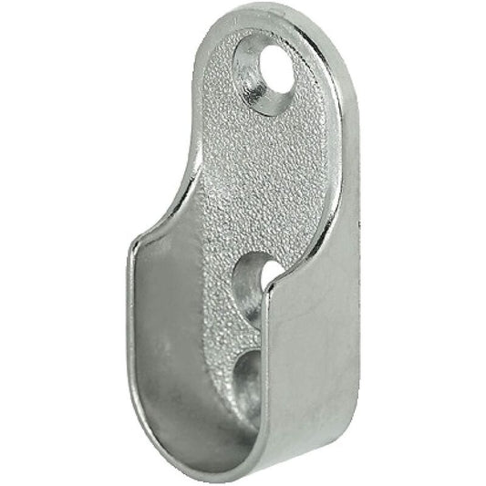 Oval Furniture Rail Hanger 2 Pieces - Wardrobe Tube Bracket For Oval Bar Nickel Plated Steel ROd Hanger Fixing Metal