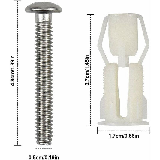 2 pcs Toilet Lid Expansion Screw Toilet Seat Fixing Screw Toilet Seat Fixing Set Toilet Lid Replacement Parts