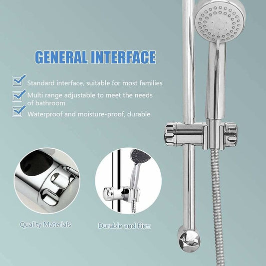 Replaceable Handheld Shower Holder, Shower Head Holder, Adjustable Bathroom Shower Clamp Fit 25Mm Shower Bar, 19-22Mm