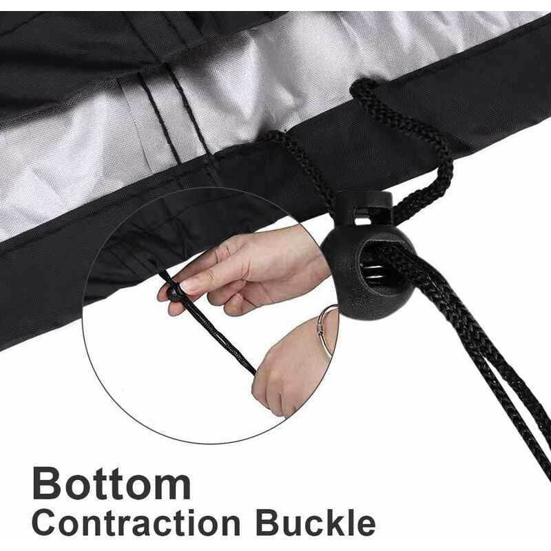 Bbq Cover, Waterproof Anti-Uv Barbecue Cover 210D Oxford Cloth Bbq Protective Cover Grill Cover - 170 61 117Cm, Black