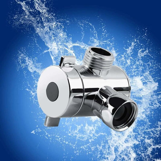 3 Way Multi-Function Shower Faucet Diverter Shower Head Adapter For Shower Arm Kitchen Sink G1/2" T-Bar Faucet