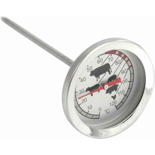 Stainless Steel ROasting Thermometer - Analog Meat Thermometer Up To 120°C - Bbq Thermometer - Meat Needle