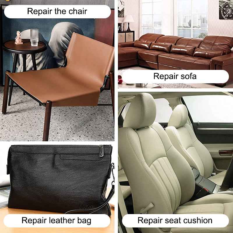 Self-adhesive repair patch artificial leather 50x138 cm Black Black Black Variety