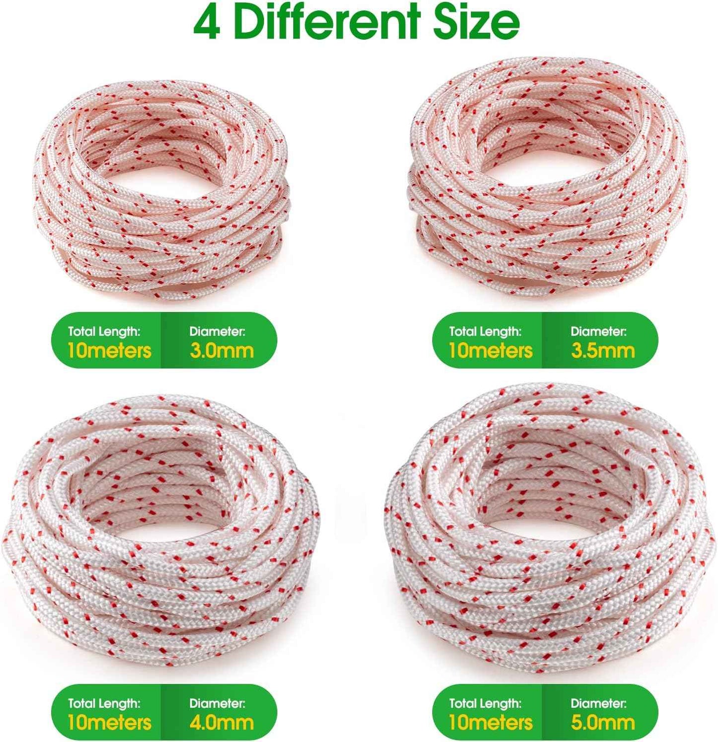 Replacement Starter Pull Cord (3.5mm) — 10 Meters (10M) — Compatible with Husqvarna, STIHL, and Craftsman
