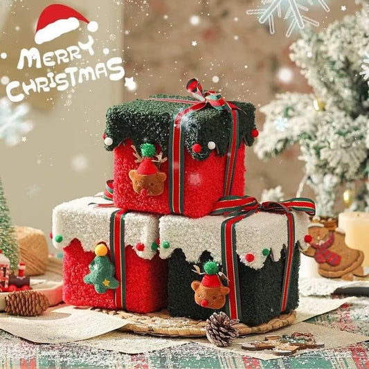 Gift Boxes - Packaging Boxes - Gift Boxes with Lids - Gift Boxes with Colorful Ribbons - Velvet Gift Boxes - Gift Boxes for Storage - Empty Gift Boxes - Home Decoration (Style A)