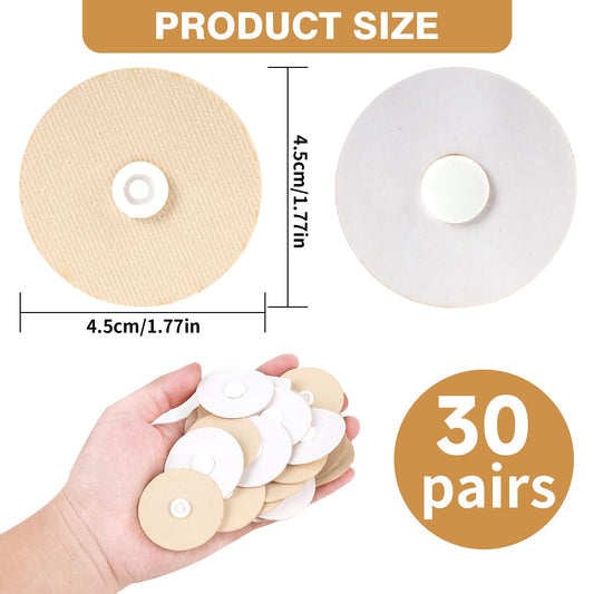 Duvet Clips - Duvet Holders - Duvet Cover Clamps - Anti-Slip Fastening - Duvet Buttons - Bedding Accessories - Duvet Fixation - Prevents Shifting - Bedroom Interior - Duvet Cover Holder - Handy - Beige and White - 30 Pieces