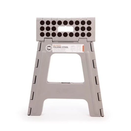 Grey large thick anti slip folding stool, portable folding stool for outdoor camping, multifunctional home and leisure, Gaomaza