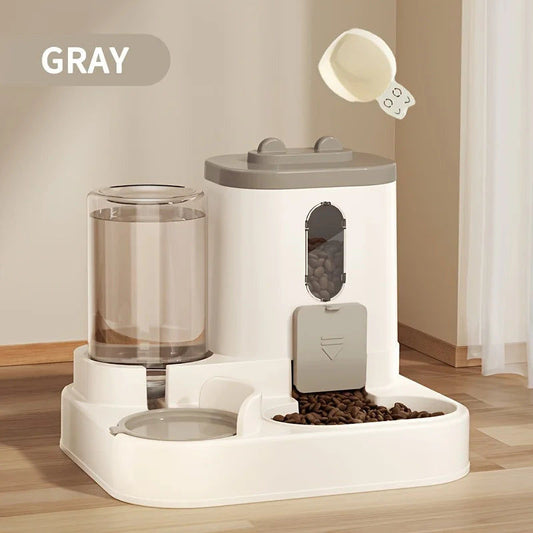 2-in-1 Automatic Cat Food & Water Dispenser