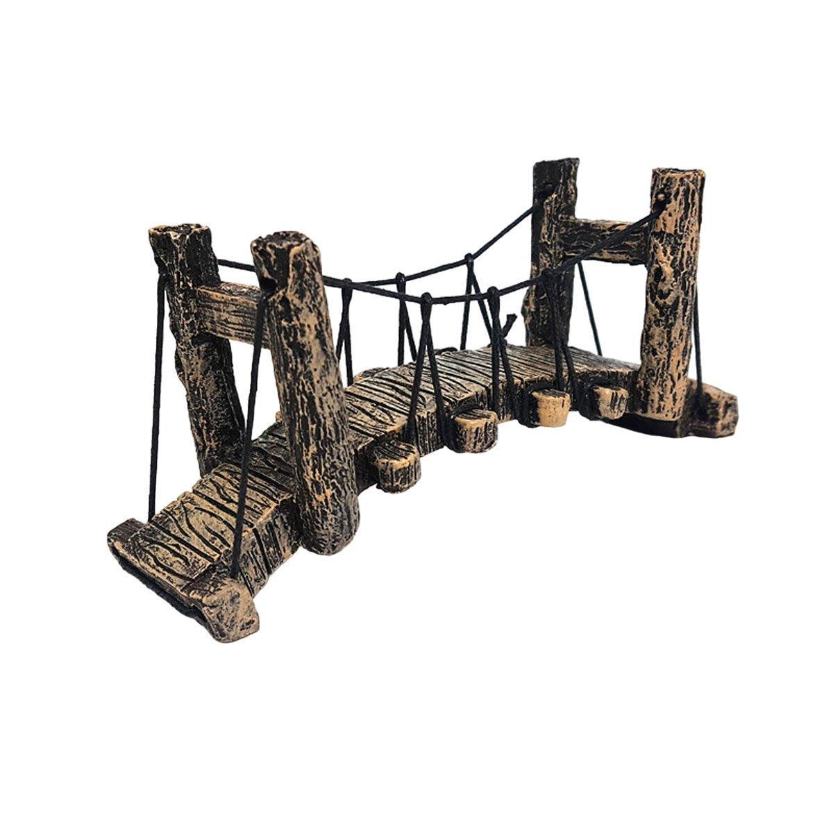 Resin Bridge Aquarium Decoration Fish Tank Accessories Shrimp Tortoise Climbing - Suspension Bridge-L
