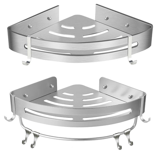 Wall Mounted Bathroom Shelf Triangle Corner Shower Storage Rack for Toiletries - Single layer