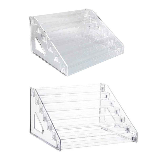 6/7 Layer Nail Polish Storage Box Multi Layer Clear Display Rack Organizer Stand - 6-Tier