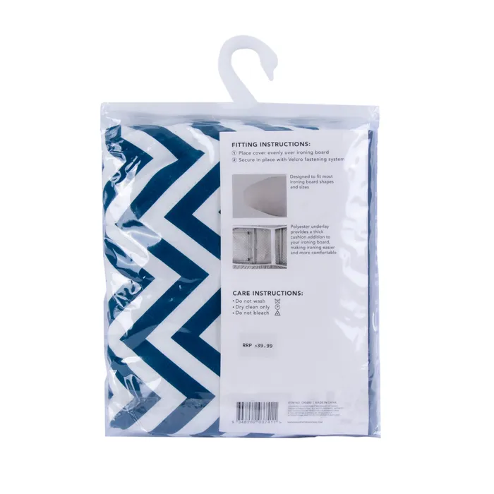 Ironing Board Cover 35x 115cm Blue Chervon