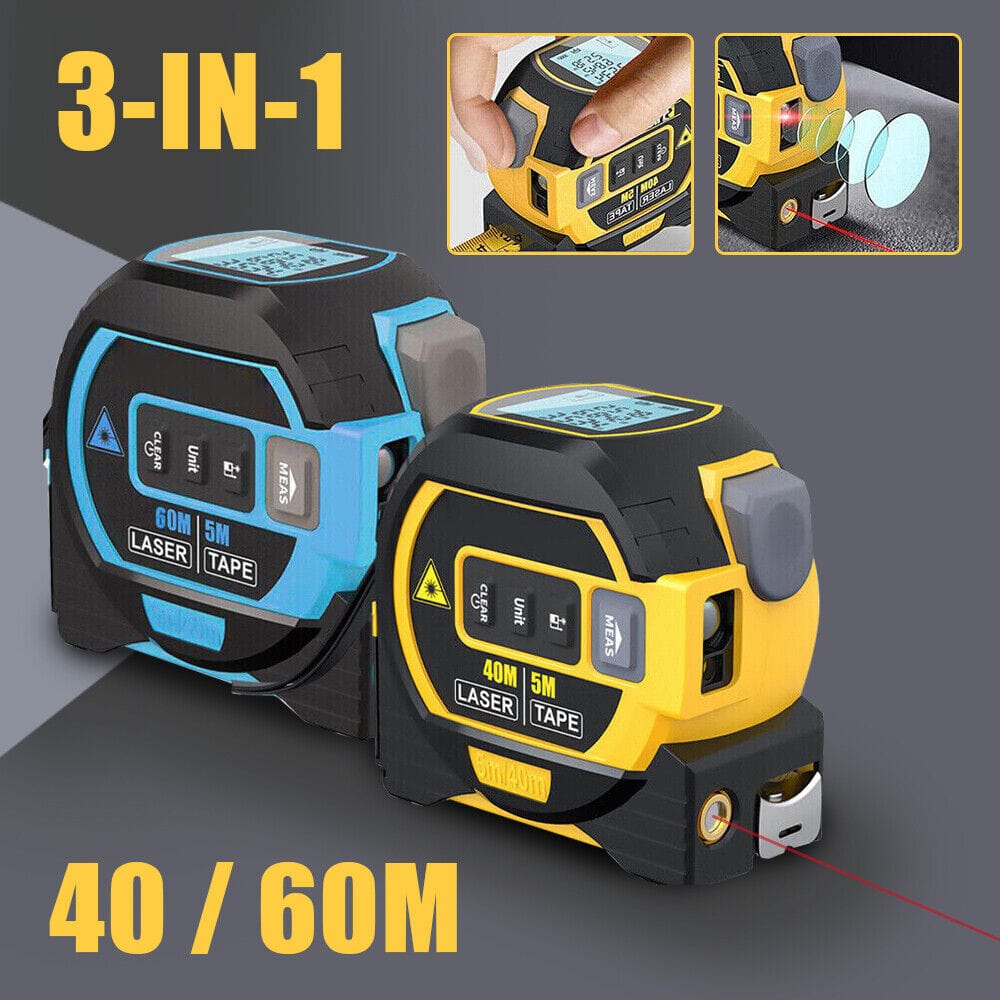 Living Today laser tape measure 40m Laser Measure, Cross-line Laser Level, 5m Tape Measure Blue