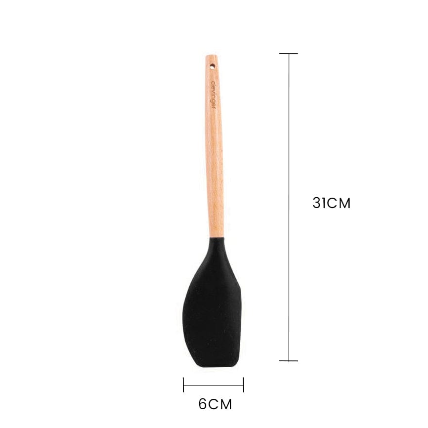 Beechwood & silicone spatula charcoal