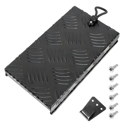 Cowl Cover for Truma Water Heater, Universal Aluminum Black Console Replacement Part, Powder-Coated External Flue Vent, 27x15x4cm