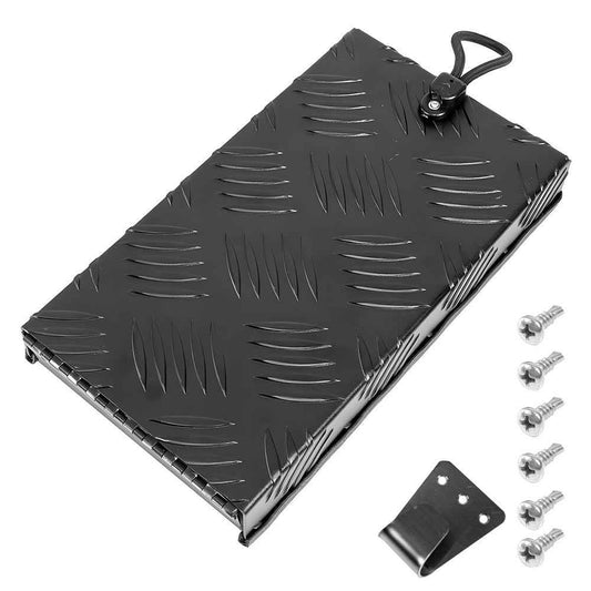 Cowl Cover for Truma Water Heater, Universal Aluminum Black Console Replacement Part, Powder-Coated External Flue Vent, 27x15x4cm
