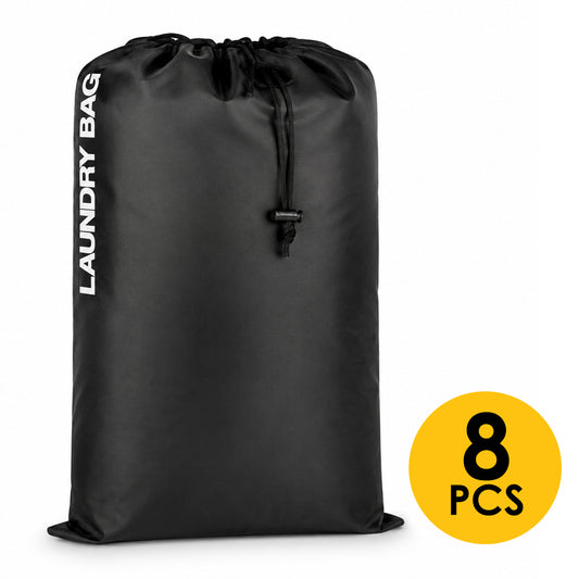 8 pcs Water-Resistant Travel Laundry Bag–Drawstring Clothes Organiser(31×21×1cm)