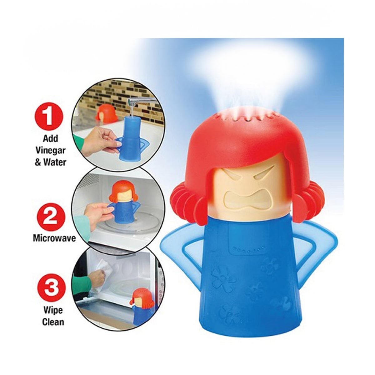 2 Pcs MAD MAMA Microwave Cleaner – BPA-Free, Steam Cleaning (Assorted Colors)
