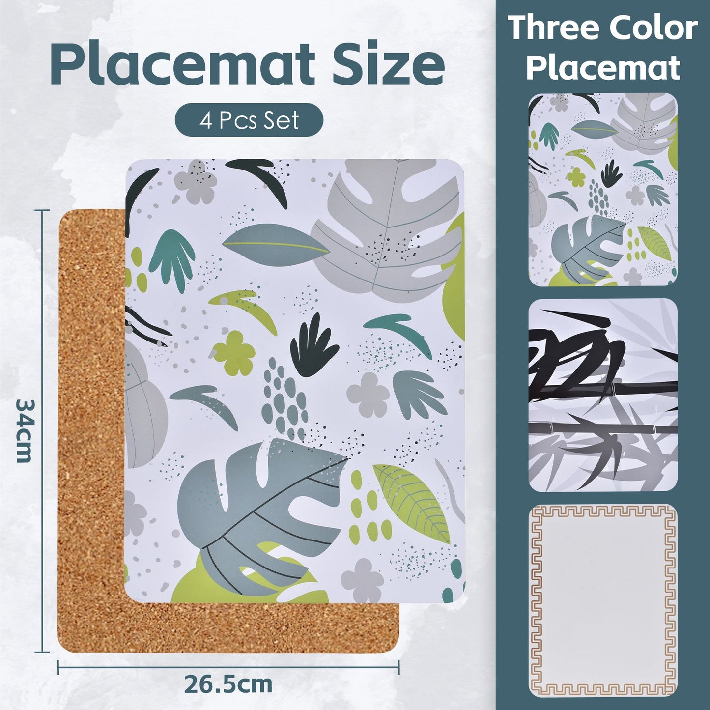 4 Pcs Clevinger MD Placemats Monstera